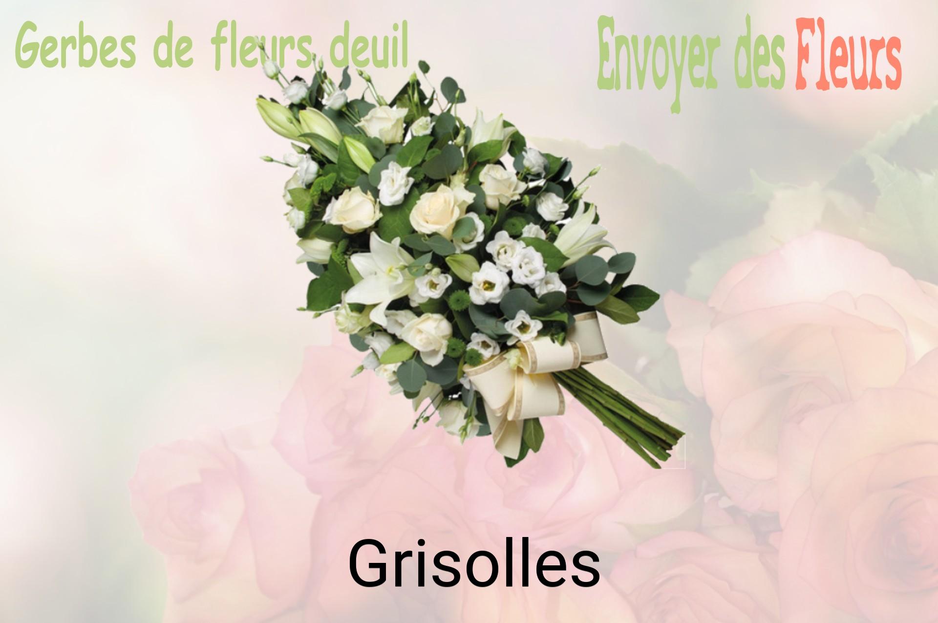 Gerbe de fleurs de deuil livrée à Grisolles